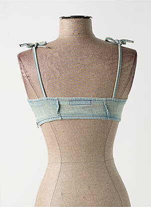 Top col carré fines bretelles bleu MISS SIXTY femme