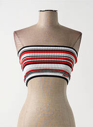 Top col carré sans manche rouge MISS SIXTY femme