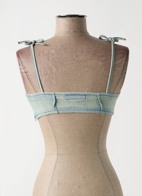 Top col carré fines bretelles bleu MISS SIXTY femme