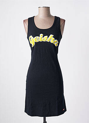 Robe courte col rond fines bretelles noir KILLAH femme
