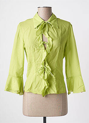 Chemisier coupe cintrée manches longues vert MISS SIXTY femme