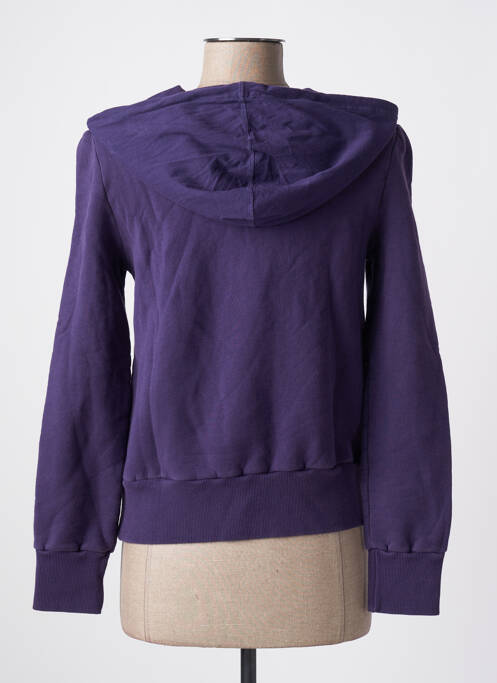 Sweat-shirt à capuche sérigraphie manches longues violet KILLAH femme
