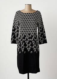 Robe pull coupe droite manches 3/4 noir LA FEE MARABOUTEE femme