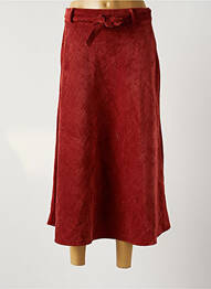 Jupe longue imprimé fantaisie marron LA FEE MARABOUTEE femme