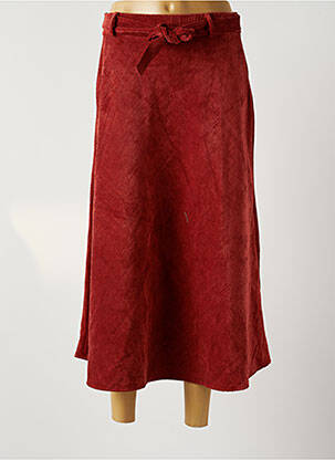 Jupe longue tissage crêpe marron LA FEE MARABOUTEE femme