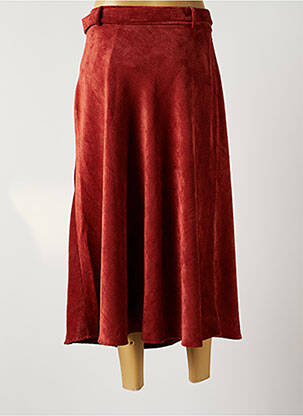 Jupe longue tissage crêpe marron LA FEE MARABOUTEE femme