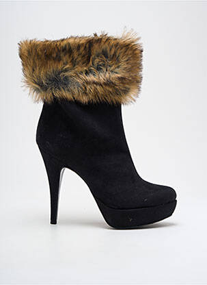 Bottines/boots bout rond talon haut de 10cm et plus noir NC1990 femme