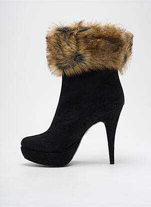 Bottines/boots bout rond talon haut de 10cm et plus noir NC1990 femme