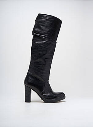 Bottes matière lisse talon de 7 à 9cm noir KEEP femme