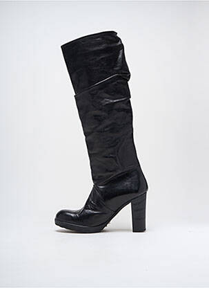 Bottes matière lisse talon de 7 à 9cm noir KEEP femme
