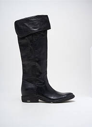 Bottes tissage satiné talon plat jusqu'à 3cm noir KEEP femme