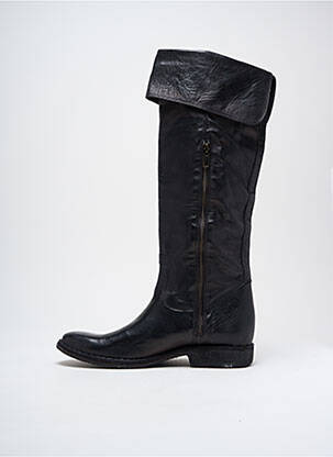 Bottes tissage satiné talon plat jusqu'à 3cm noir KEEP femme