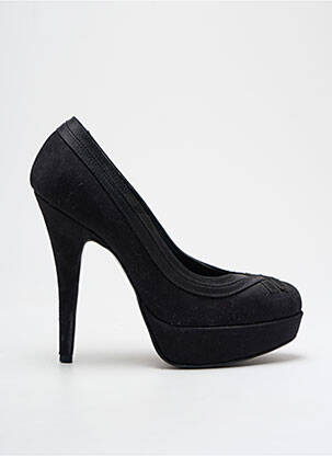 Escarpins tissage satiné talon haut de 10cm et plus noir NC1990 femme
