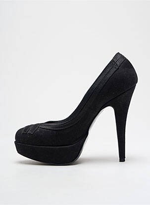 Escarpins tissage satiné talon haut de 10cm et plus noir NC1990 femme