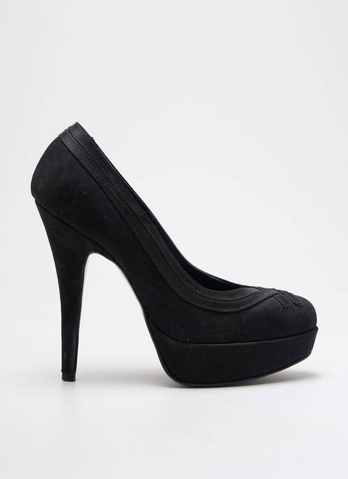 Escarpins tissage satiné talon haut de 10cm et plus noir NC1990 femme