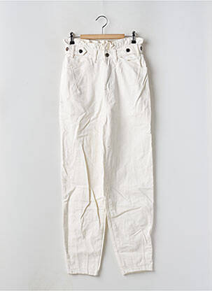 Jean coupe mom taille froncée taille haute blanc SINEQUANONE femme