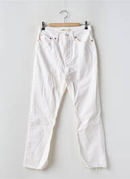 Jeans coupe droite taille haute taille haute blanc REIKO femme