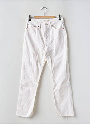 Jeans coupe droite taille haute taille haute blanc REIKO femme