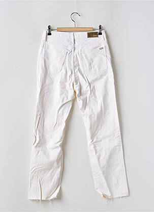 Jeans coupe droite taille haute taille haute blanc REIKO femme