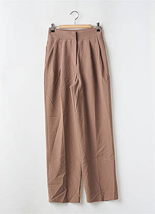 Pantalon droit stretch taille haute marron NASTY GAL femme