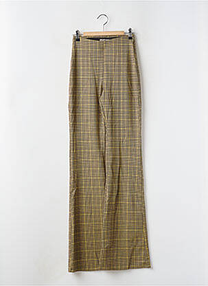 Pantalon flare stretch taille haute jaune PULL & BEAR femme