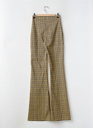 Pantalon flare stretch taille haute jaune PULL & BEAR femme