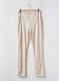 Pantalon slim slim taille haute beige BOOHOO femme