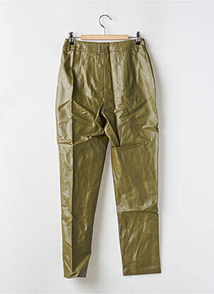 Pantalon droit taille à pinces taille haute vert NASTY GAL femme