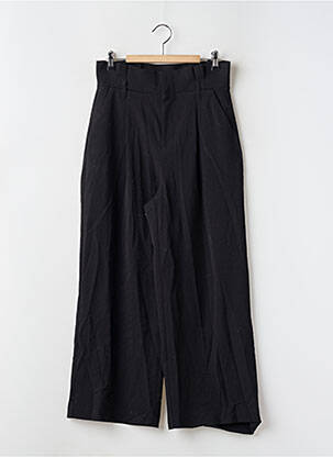 Pantalon large coupe fluide taille haute noir BIZZBEE femme