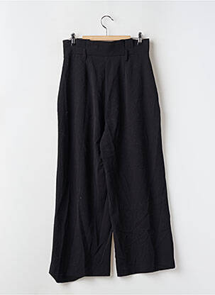Pantalon large coupe fluide taille haute noir BIZZBEE femme