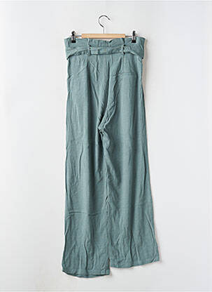 Pantalon large taille à pinces taille haute vert RUE MAZARINE femme