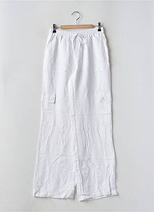Pantalon large coupe fluide taille normale blanc BROWNIE femme