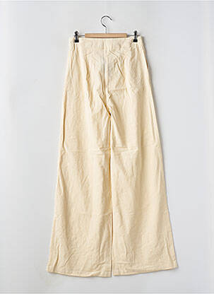 Pantalon large tissage popeline taille haute beige NASTY GAL femme