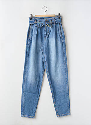 Jean coupe mom stretch taille haute bleu CLOCKHOUSE femme