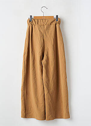 Pantalon large taille haute taille haute beige BOOHOO femme