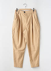 Pantalon droit beige BERSHKA pour femme seconde vue