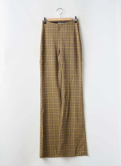 Pantalon flare stretch taille haute jaune PULL & BEAR femme