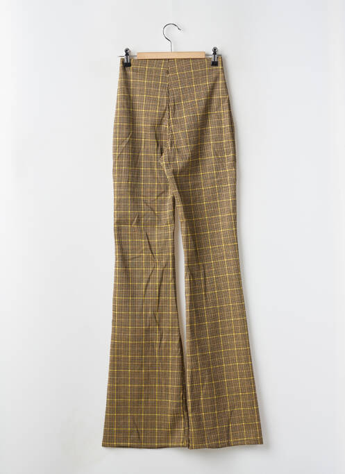 Pantalon flare stretch taille haute jaune PULL & BEAR femme
