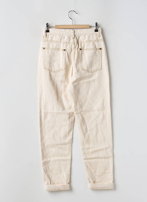 Jean coupe Mom beige BOOHOO pour femme