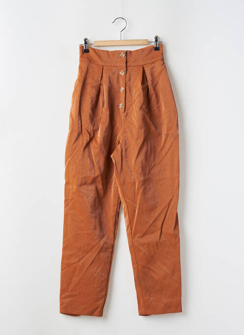 Pantalon droit marron MAJORELLE pour femme