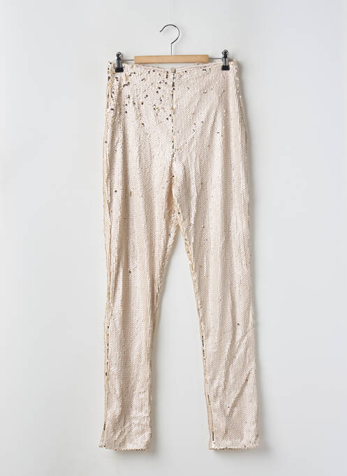 Pantalon slim beige BOOHOO pour femme