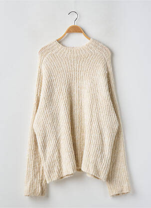 Pull resserrée sur le bas manches longues beige NA-KD femme