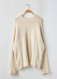 Pull col rond manches longues beige NA-KD femme