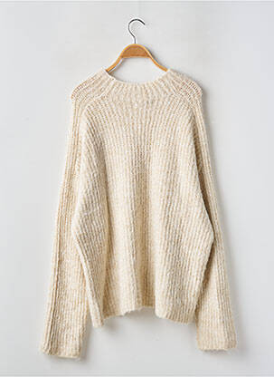 Pull resserrée sur le bas manches longues beige NA-KD femme
