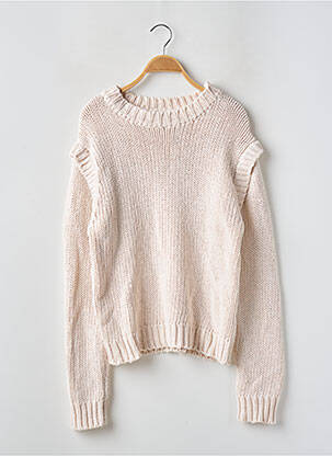 Pull maille souple et aérée manches longues beige BOOHOO femme