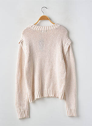 Pull maille souple et aérée manches longues beige BOOHOO femme