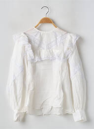 Blouse fermeture boutonnée au dos manches longues blanc SANDRO femme