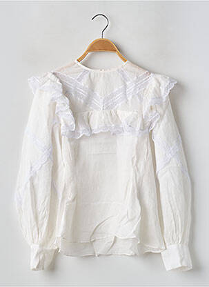Blouse fermeture boutonnée au dos manches longues blanc SANDRO femme