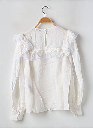Blouse fermeture boutonnée au dos manches longues blanc SANDRO femme