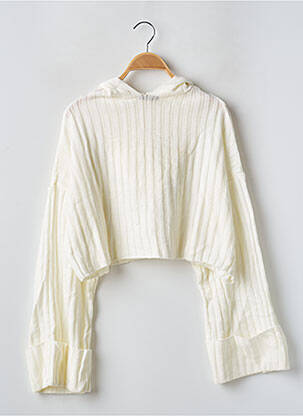 Pull col v manches longues beige NASTY GAL femme